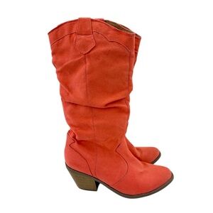 Charlotte Russe Women's Faux Suede Slouchy Cowboy Boots